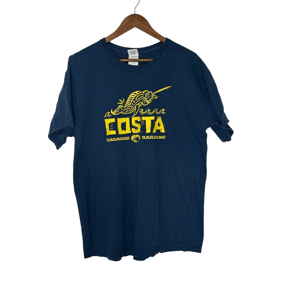 Costa T-Shirt Marlin Graphic Print Short Sleeve Casual Tee‎ Mens Large